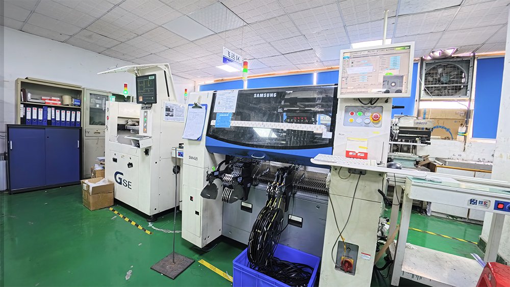 Samsung High-Speed Pick-and-Place Machine in workshop